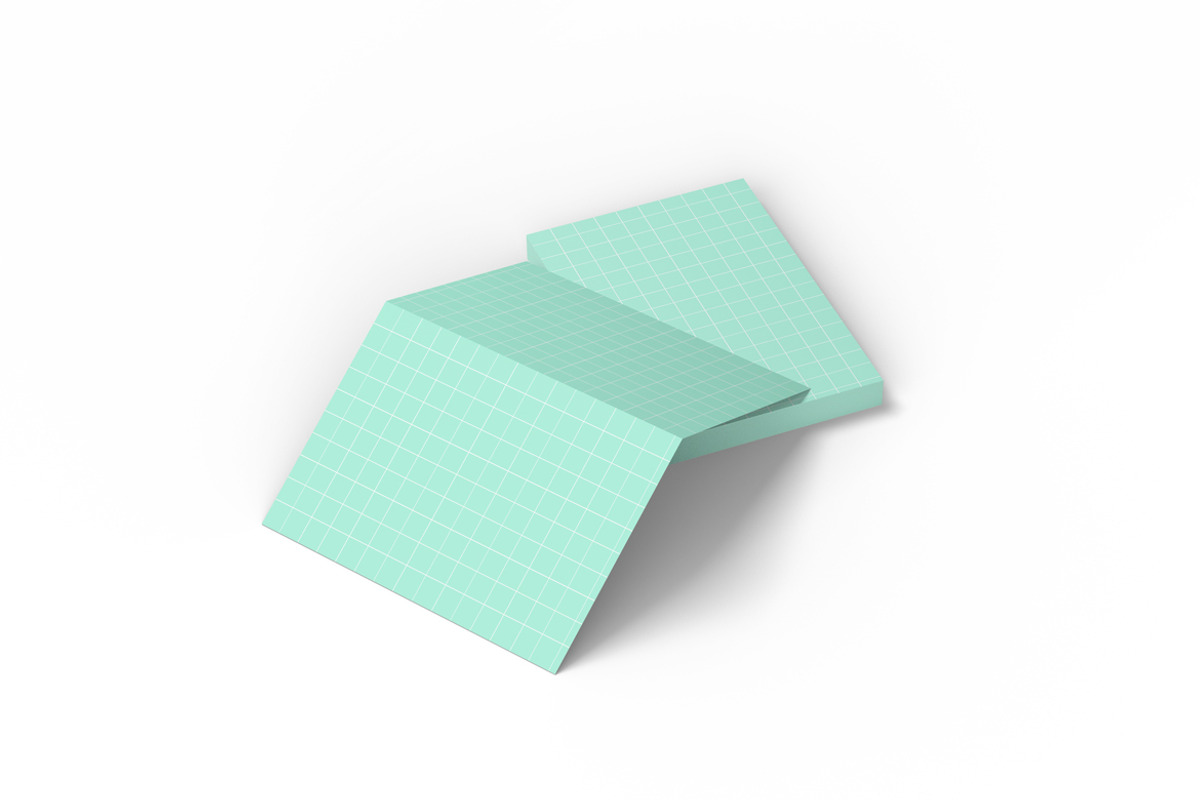 Realistic Fold Postcard Mockup