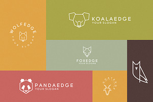 116 Geometric Animal Logos -30%