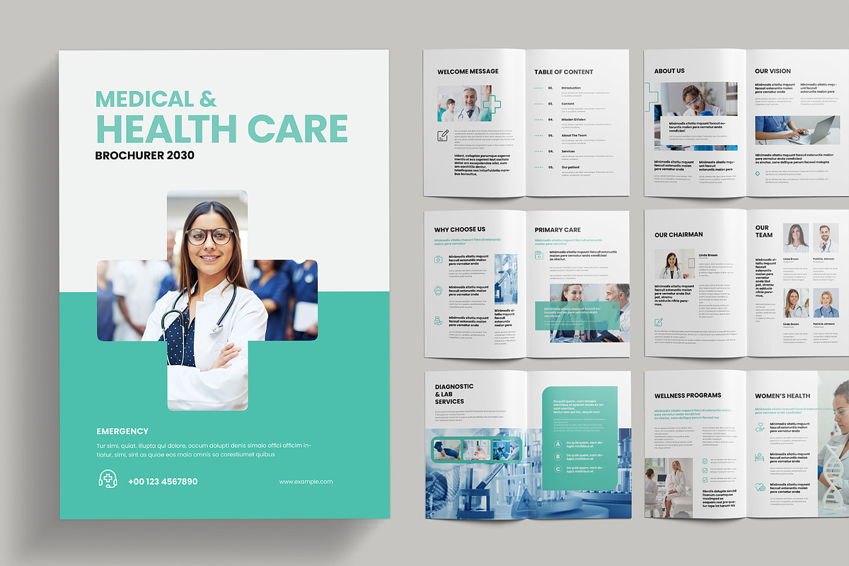 Healthcare Brochure Template, a Brochure Template by Pixelpick (Photo 1 of 9)