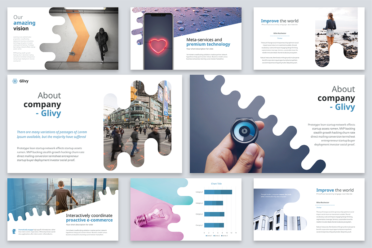 Glivy Modern Powerpoint Template, a Presentation Template by Reshapely (Photo 4 of 15)