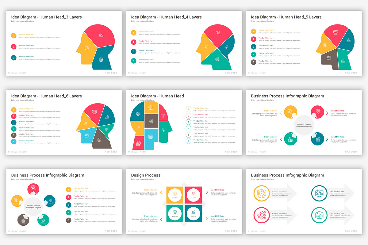 Process Google Slides Infographics, a Presentation Template by SlideOne