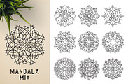 300 Vector Mandala Ornaments, a Decorative Illustration by pixaroma (Thumbnail 33 of 49)