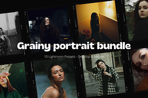 10 Grainy Portrait Lightroom Presets