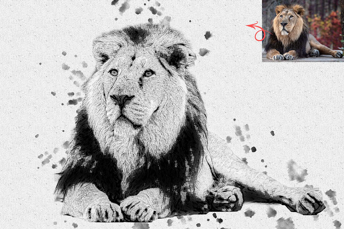 Ink Art Pro Photoshop Action, an Action Add-On by MRI STUDIO (Photo 7 of 14)