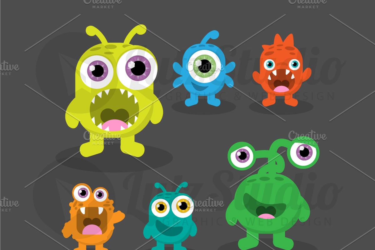 Cute, High Quality Vector Monsters