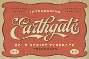 Earthgate - Bold Script Typeface, a Script Font by Letterhend Studio (Thumbnail 1 of 9)