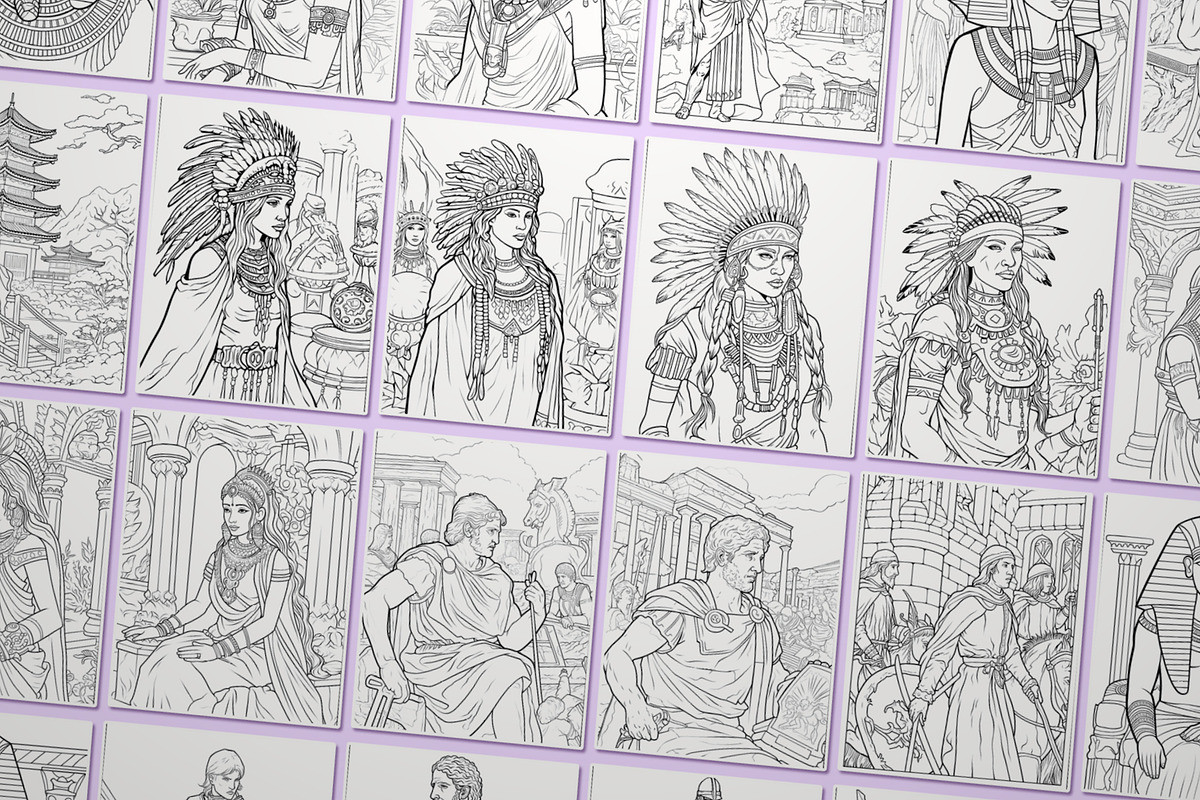 Mixed Themes Coloring Pages BUNDLE, an Illustration by Pix Cafe