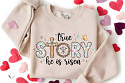 Retro True Story He Is Risen PNG, an Illustration by Canvas Craft (Thumbnail 5 of 7)