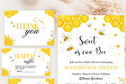 Bee Baby Shower Invitation Bundle, a Card Template by Shinehoon (Thumbnail 1 of 8)