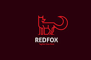 Red Fox Line Art Logo, a Branding & Logo Template by ashenterprise (Thumbnail 3 of 5)