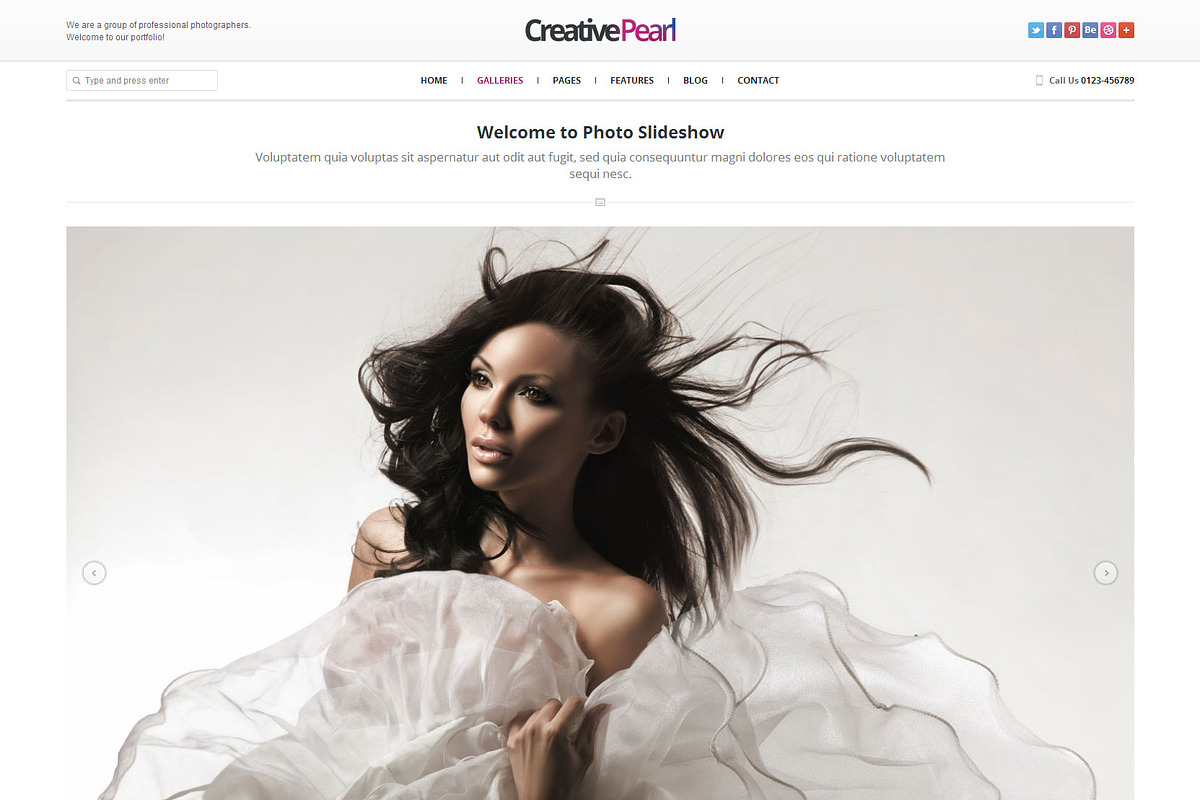 CreativePearl - Photography WP Theme, a WordPress Template by weblion (Photo 6 of 23)