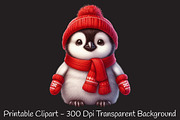 Cute Christmas Baby Penguin Sublimat, an Illustration by RobertsArt (Thumbnail 5 of 5)
