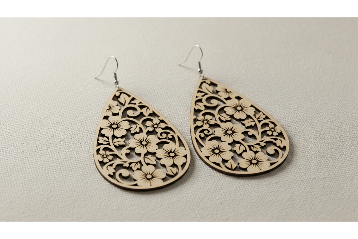 Elegant Ornament Earrings, an Illustration by hafijul (Photo 10 of 11)