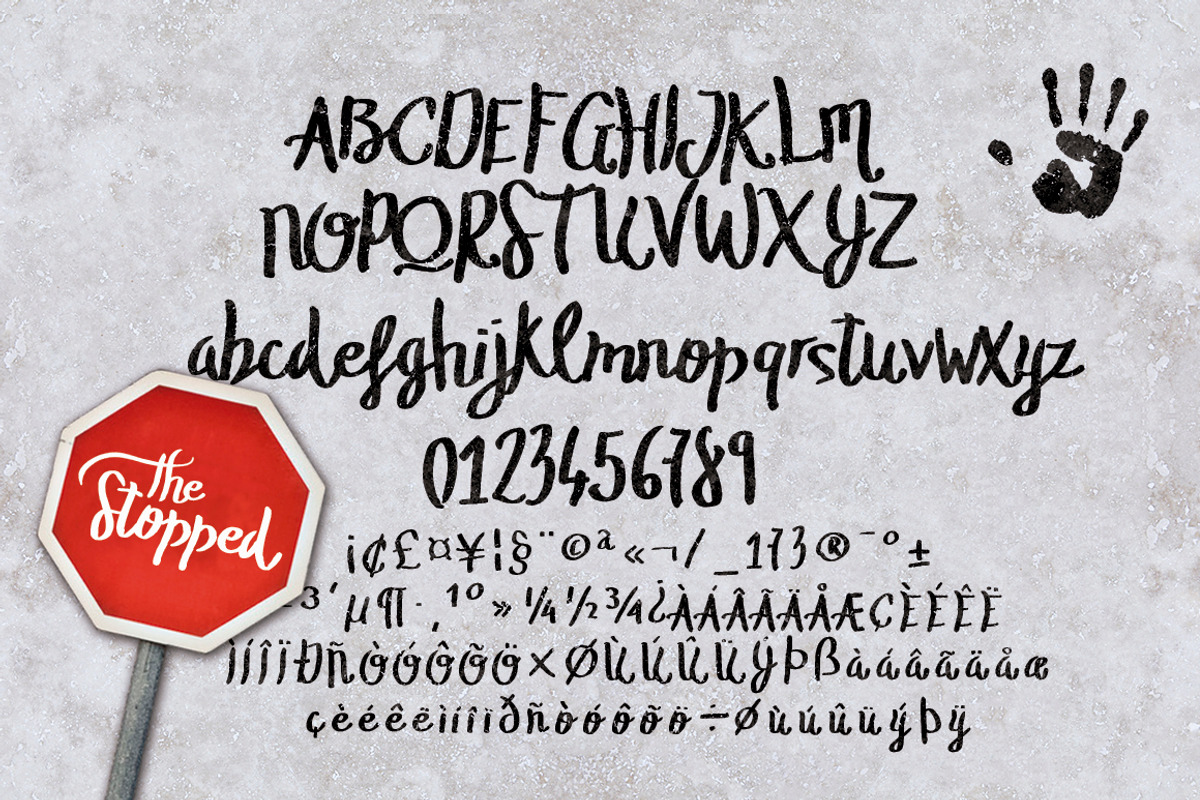 The Stopped Brush Typeface preview 2
