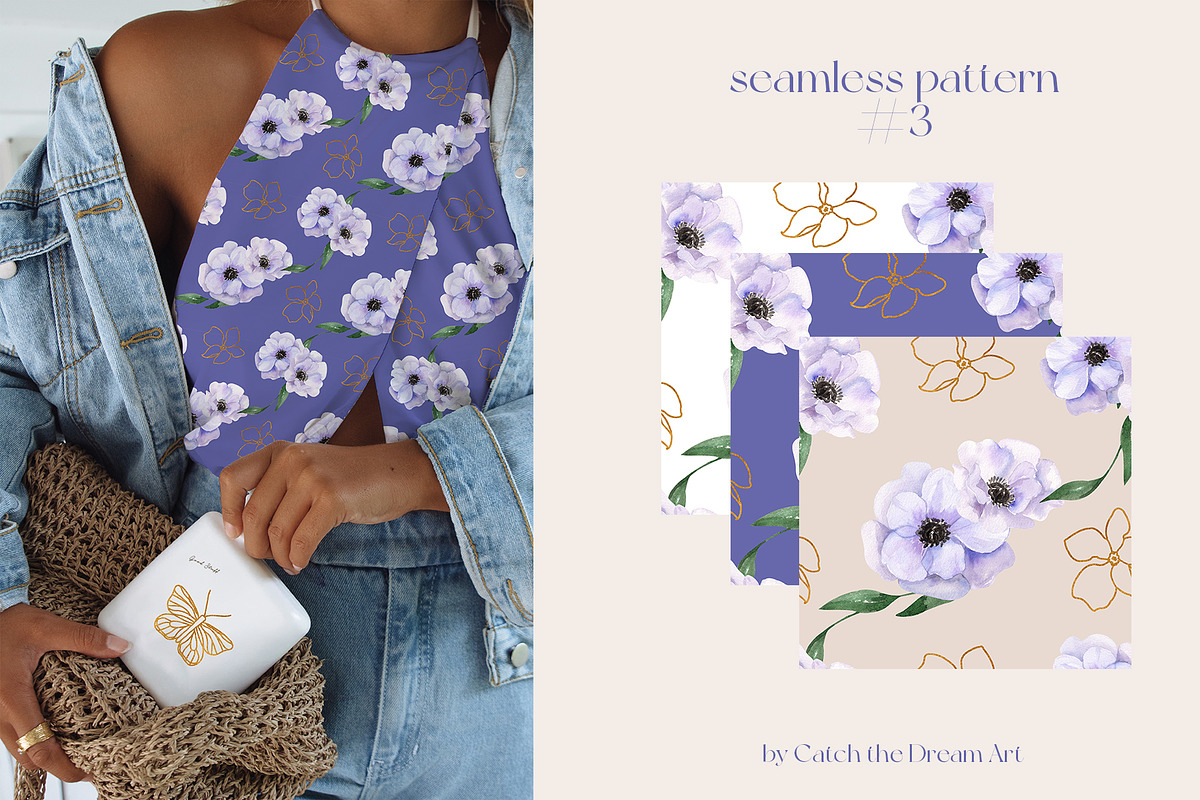Dusk Purple. Very Peri Flowers 2022, a Decorative Illustration by Catch the Dream Art (Photo 14 of 22)
