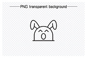 Angry and Amazed Rabbit Emojis, an Outline Icon by Designfour (Thumbnail 6 of 7)
