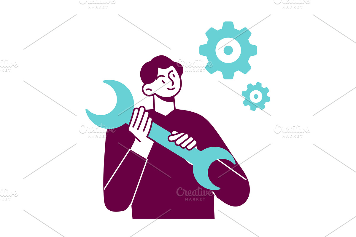 Customization specialist, manager, a Finance Illustration by undrey