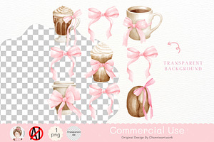 Coffee Girly PNG, Coquette Png