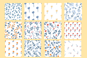 Simple flowers patterns and frames, a Pattern Graphic by Daria Balaeva (Thumbnail 2 of 9)
