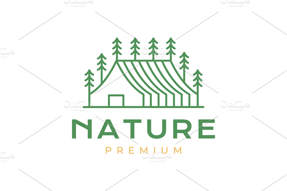 camp tent simple logo design vector, a Branding & Logo Template by devastd