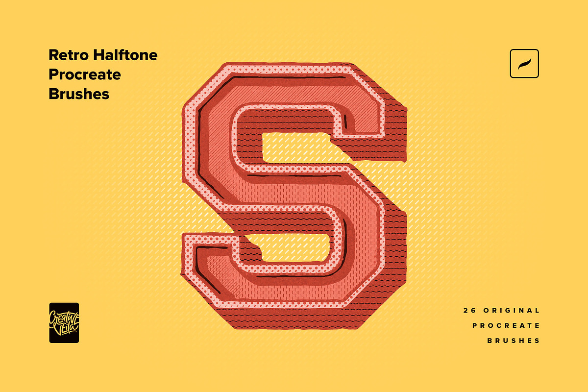 Retro Halftone Procreate Brushes, a Brush Add-On by Creative Veila (Photo 3 of 9)