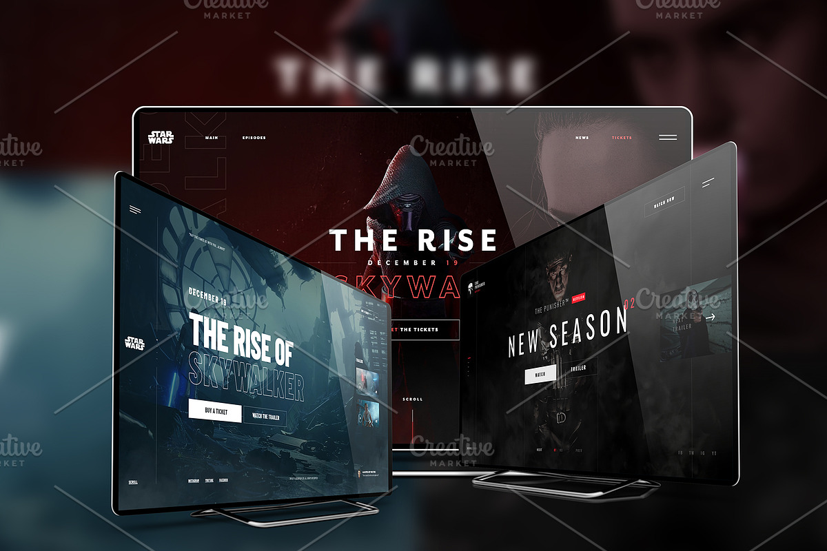 4k (Ultra HD) TV Mockup, a Product Mockup by Design by Mirko (Photo 6 of 6)