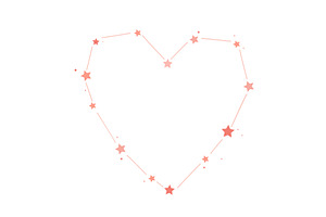 Heart shape stars constellation, an Illustration by Toltemara