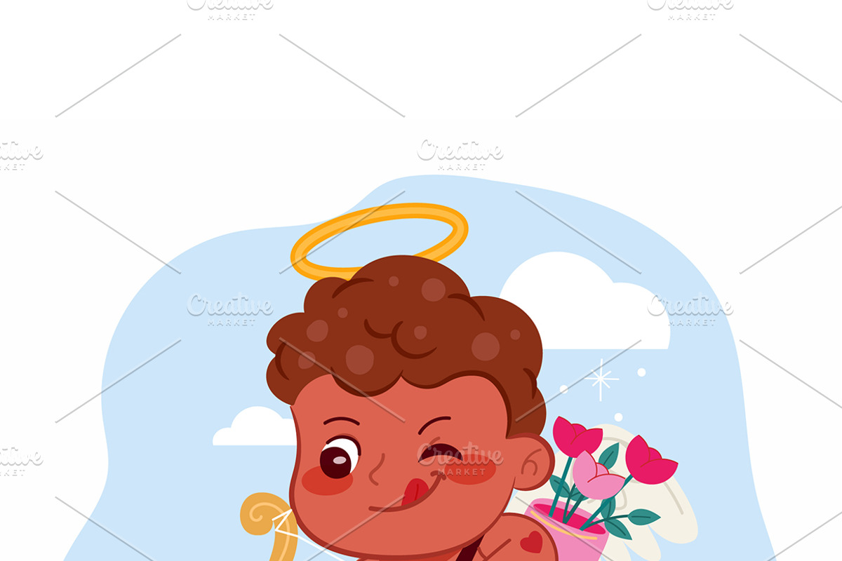 Baby Angel Cupid with Arrow, a Person Illustration by MISS CHATZ (Photo 3 of 3)