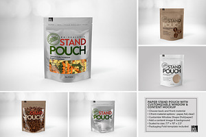 Paper 18oz ZipPouch Packaging Mockup