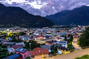 Cityscape of Bellinzona in the Swiss, an Architecture Photo by Leonid Andronov