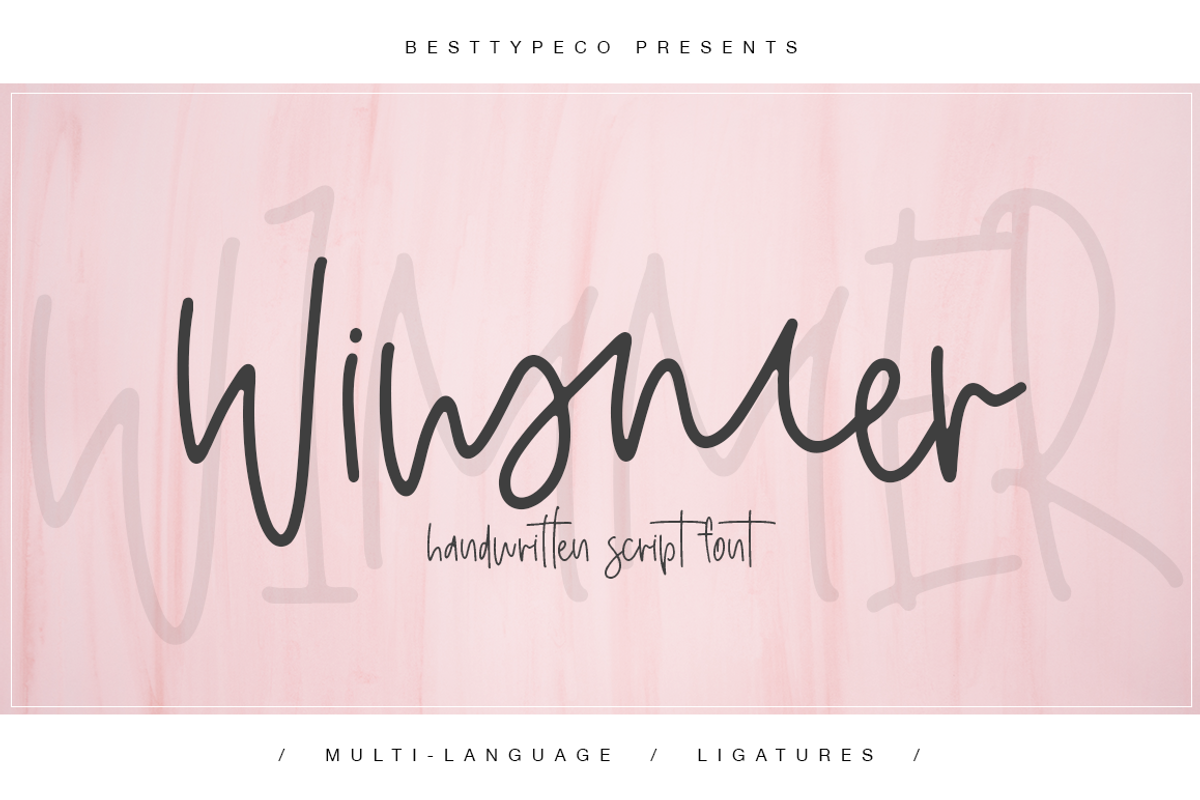 Wimmer, a Handwritten Font by Besttypeco (Photo 1 of 5)