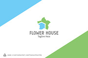 Flower House Logo Template, a Branding & Logo Template by Avartde Creative (Thumbnail 1 of 2)