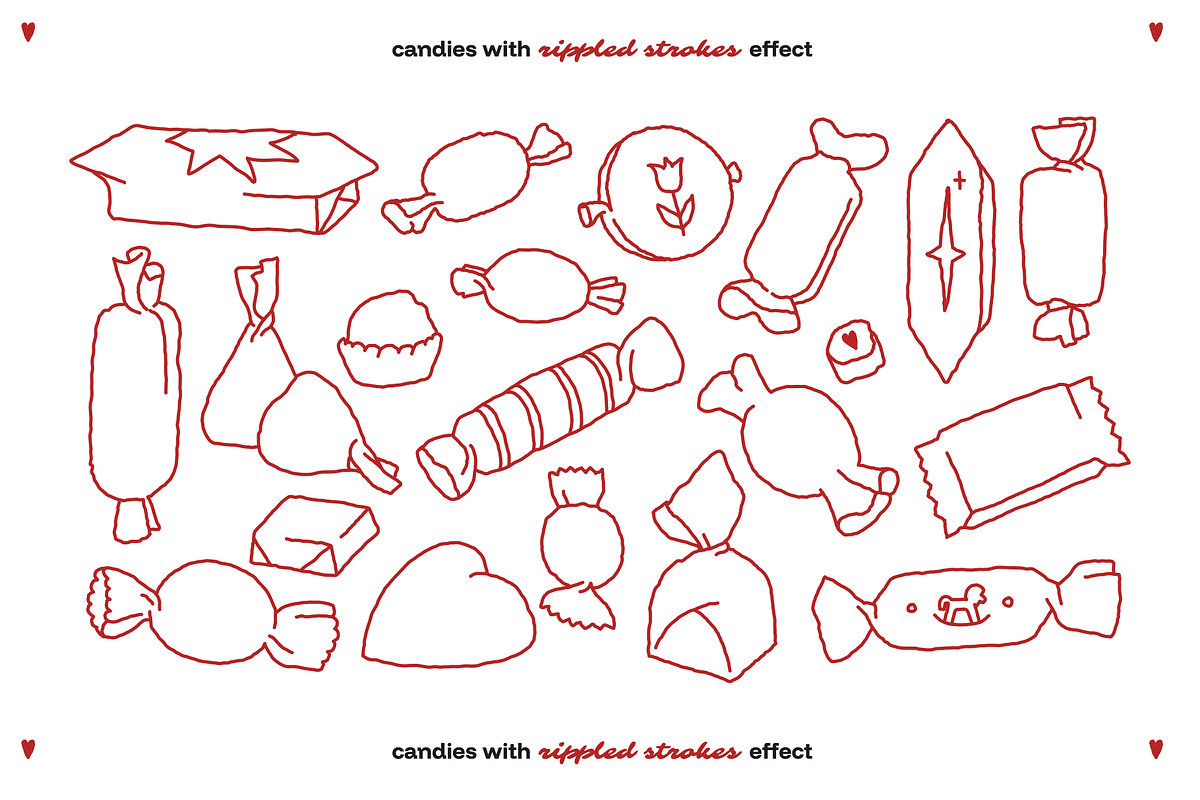 Wrapped candies & Love vector set, an Object Graphic by My.Ordinarty (Photo 2 of 11)