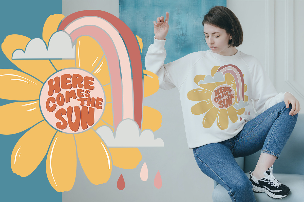 Here Comes the Sun SVG, an Illustration by Solart
