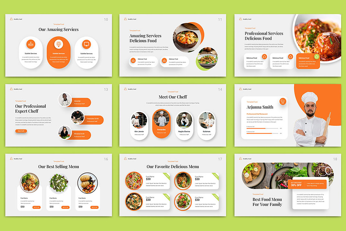 Healthy Food Presentation Template, a Presentation Template by TypeMakers (Photo 5 of 5)
