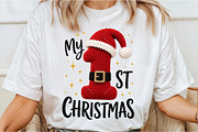 My 1st Christmas PNG T-Shirt, a Seasonal Illustration by Canvas Craft (Thumbnail 3 of 5)