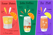 Cocktail Recipes. Vector, a Food Illustration by OS (Thumbnail 4 of 6)