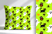 Ghosts and Cats Seamless Pattern, a Pattern Graphic by Sharon Schwalbe (Thumbnail 2 of 4)