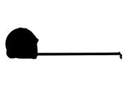 Tape Measure Tool Silhouette Bundle, a Graphic by Designer_Momina (Thumbnail 7 of 10)