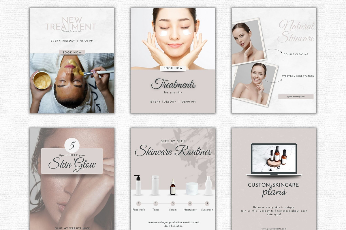 Beauty Instagram Bundle, a Social Media Template by Talipic Designs (Photo 4 of 8)