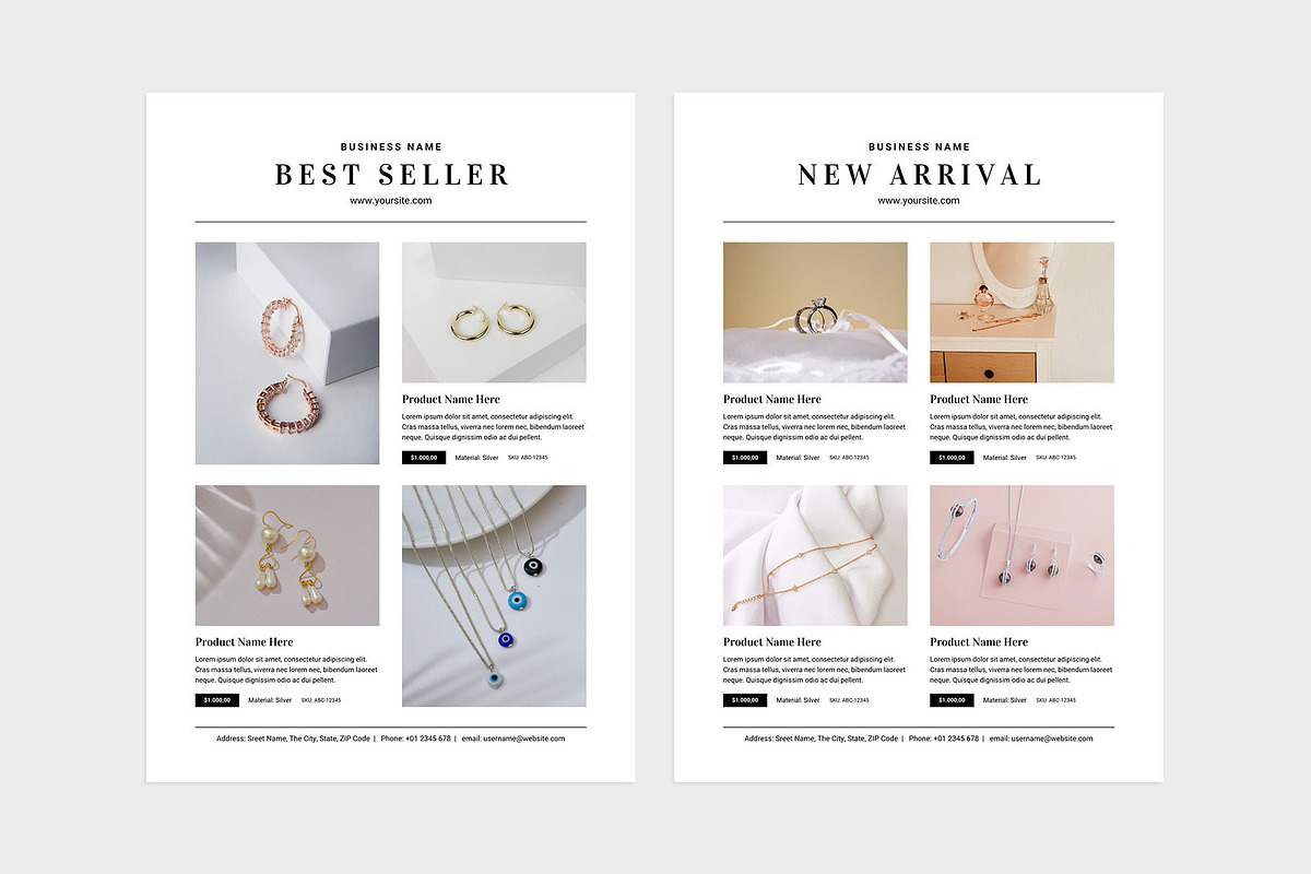 Wholesale Line Sheet Canva Templates, a Flyer Template by Meenom Templates (Photo 6 of 8)