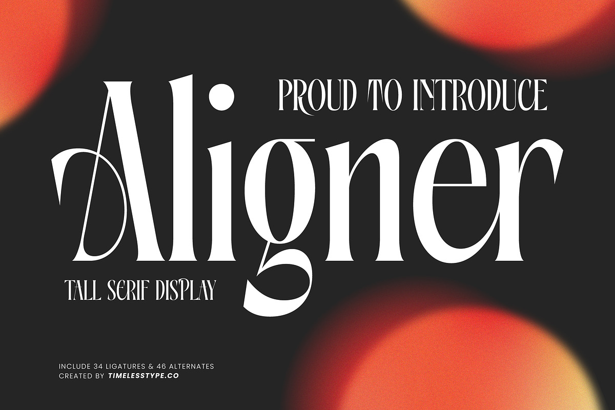 Aligner Tall Modern Serif Display, a Serif Font by timelesstype.co (Photo 1 of 20)