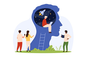 Curious Mindset Exploration design, an Education Illustration by Flashvector