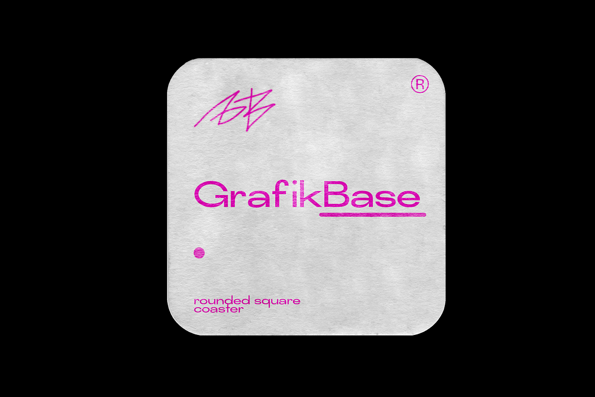Rounded Square Coaster Mockup, a Mockup by grafikbase