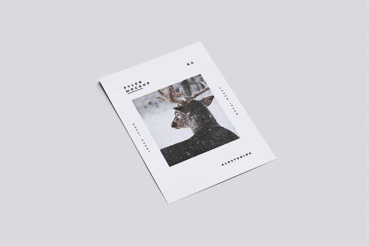 A4 Flyer Paper Mockup, a Print Template by AlkStudio (Photo 8 of 10)