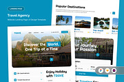 Clean Travel Website Landing UI Kit, a Landing Page Template by twinstd (Thumbnail 1 of 5)