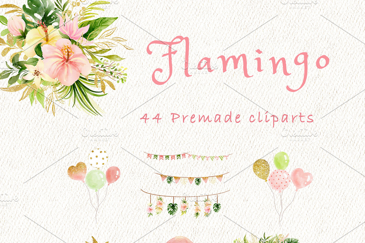 Pink Flamingo clipart, an Illustration by heyiamalice (Photo 4 of 13)