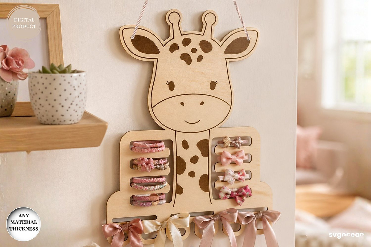 Girls Hair Bow Holder SVG Bundle, an Animal Illustration by svgocean (Photo 9 of 9)