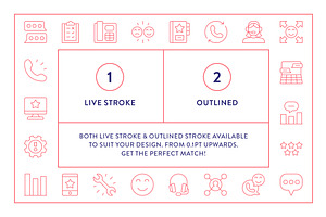 Customer Service Line Icons