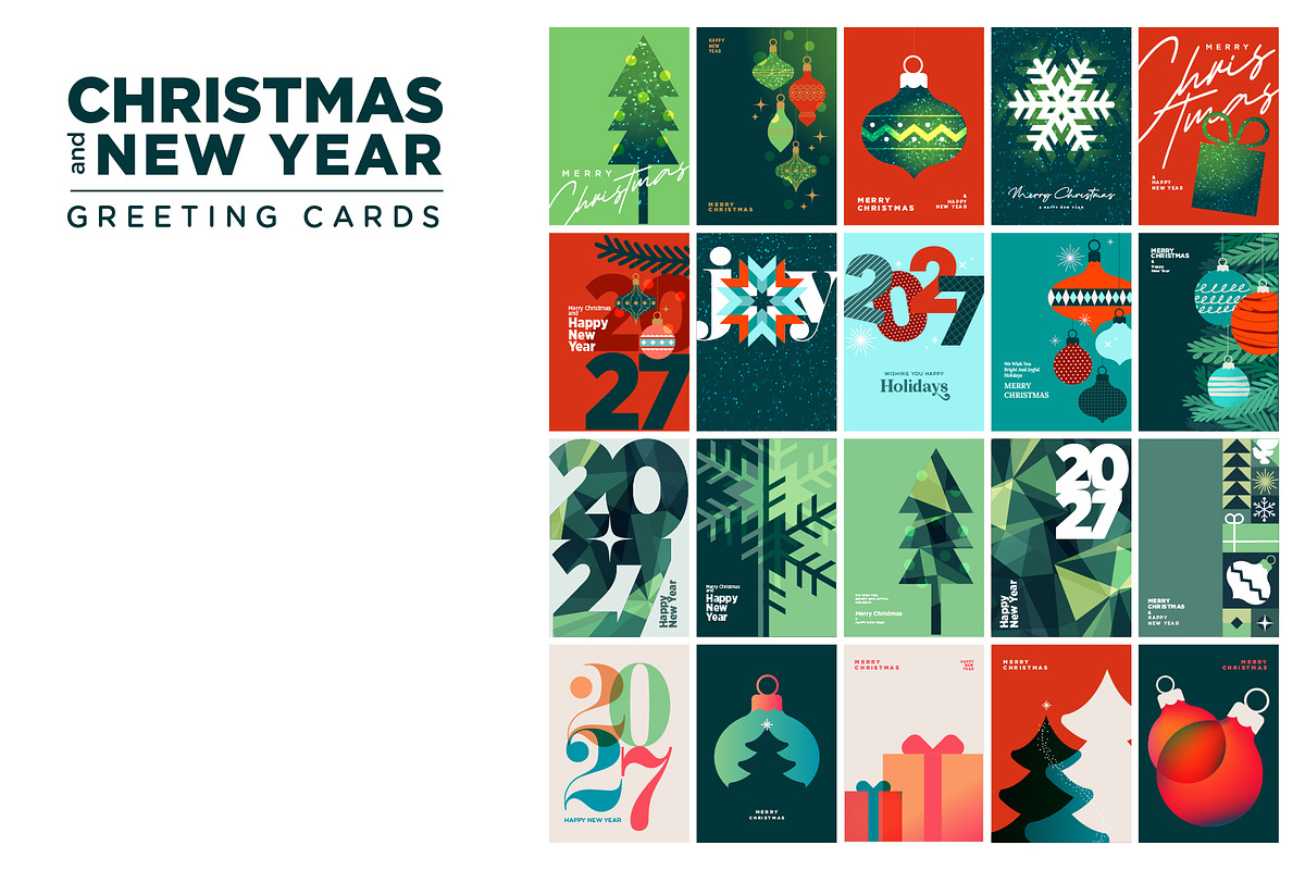 Merry Christmas and Happy New Year, a Seasonal Illustration by PureSolution (Photo 3 of 16)